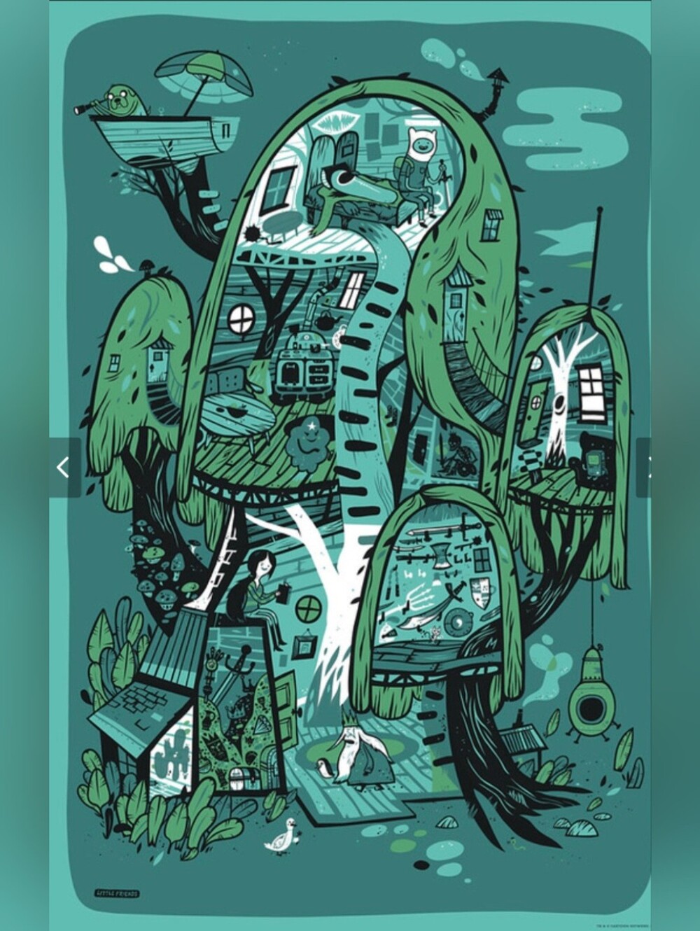 Mondo Poster - *Glows* Adventure Time Treehouse Variant - 32 Of 75 - TLFOP 2012